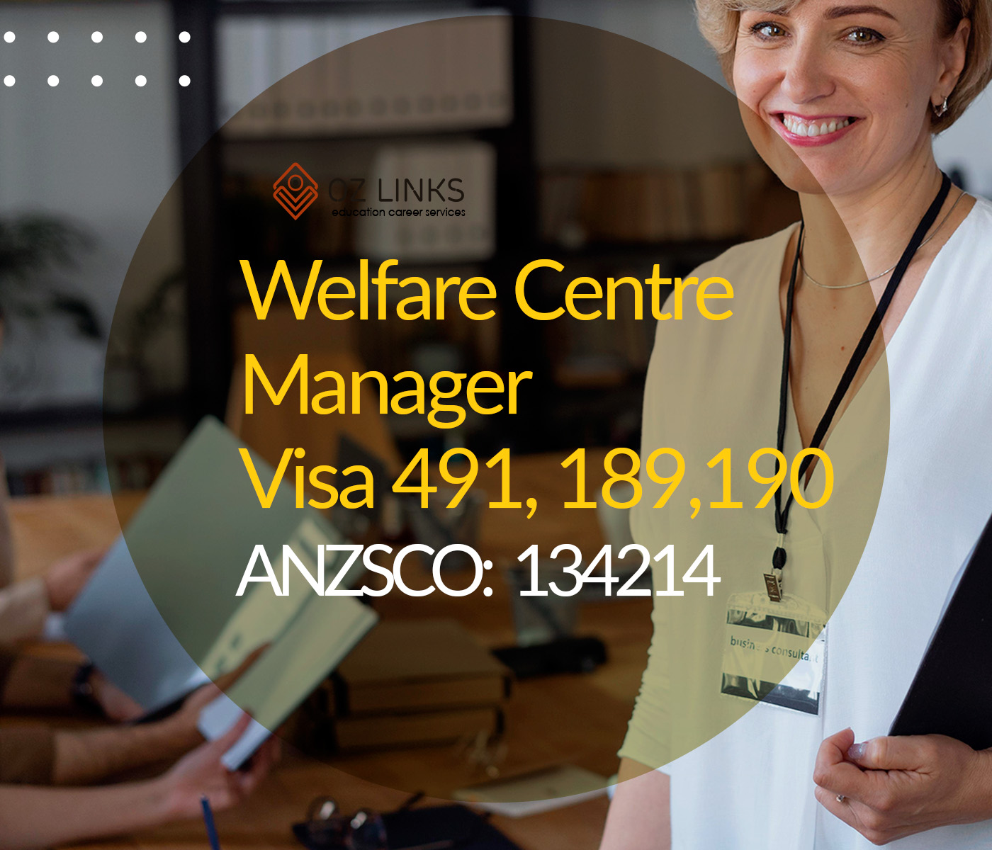 134214 welfare centre manager